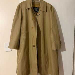 Burberry Beige Overcoat with Button Detail